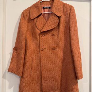 Ellen Tracy Gorgeous Rust Jacket Double-Breasted Fully Lined Size Small 4-6